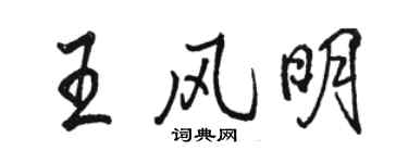 駱恆光王風明行書個性簽名怎么寫