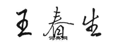 駱恆光王春生行書個性簽名怎么寫