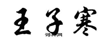胡問遂王子寒行書個性簽名怎么寫