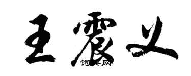 胡問遂王震義行書個性簽名怎么寫