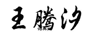 胡問遂王騰汐行書個性簽名怎么寫