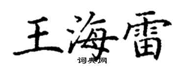 丁謙王海雷楷書個性簽名怎么寫
