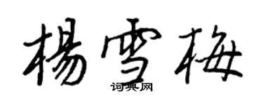 王正良楊雪梅行書個性簽名怎么寫