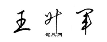 梁錦英王升軍草書個性簽名怎么寫