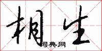 相生怎么寫好看