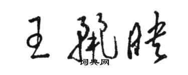 駱恆光王麗映草書個性簽名怎么寫