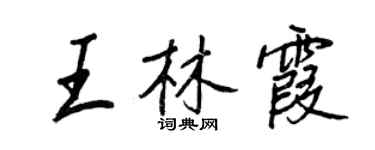 王正良王林霞行書個性簽名怎么寫