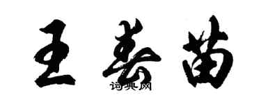 胡問遂王春苗行書個性簽名怎么寫