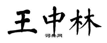 翁闓運王中林楷書個性簽名怎么寫