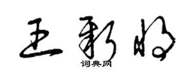 曾慶福王新將草書個性簽名怎么寫