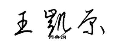 梁錦英王凱原草書個性簽名怎么寫