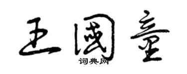 曾慶福王國童草書個性簽名怎么寫