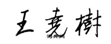 王正良王堯樹行書個性簽名怎么寫