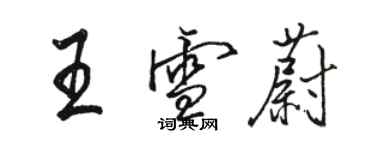 駱恆光王雪蔚行書個性簽名怎么寫