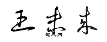 曾慶福王未來草書個性簽名怎么寫