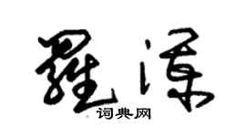 朱錫榮羅瀾草書個性簽名怎么寫