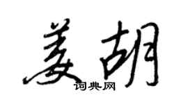 王正良姜胡行書個性簽名怎么寫