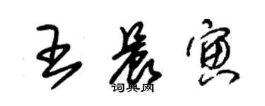 朱錫榮王晨寅草書個性簽名怎么寫