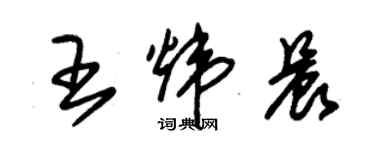 朱錫榮王煒晨草書個性簽名怎么寫