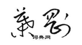 駱恆光葉剛草書個性簽名怎么寫