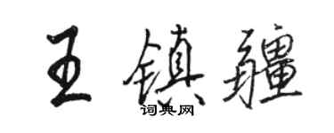 駱恆光王鎮疆行書個性簽名怎么寫