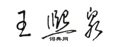 駱恆光王熙泉草書個性簽名怎么寫