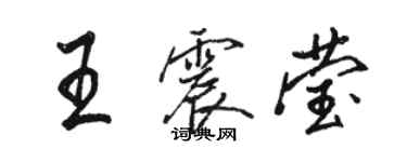 駱恆光王震瑩行書個性簽名怎么寫