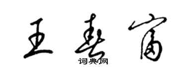 梁錦英王春富草書個性簽名怎么寫