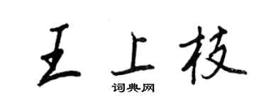 王正良王上枝行書個性簽名怎么寫