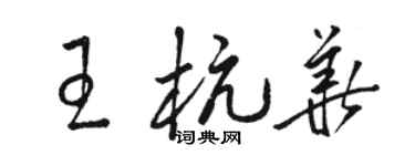 駱恆光王杭華草書個性簽名怎么寫