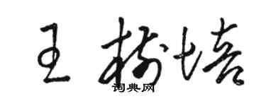駱恆光王樹培草書個性簽名怎么寫