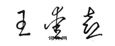 駱恆光王愛喜草書個性簽名怎么寫