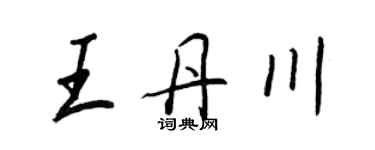 王正良王丹川行書個性簽名怎么寫