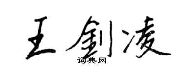 王正良王劍凌行書個性簽名怎么寫