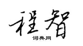 王正良程智行書個性簽名怎么寫