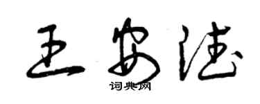 曾慶福王安德草書個性簽名怎么寫