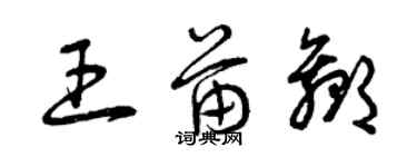 曾慶福王苗贏草書個性簽名怎么寫