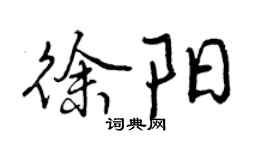 曾慶福徐陽行書個性簽名怎么寫