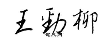 王正良王勁柳行書個性簽名怎么寫