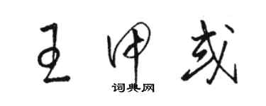 駱恆光王甲或草書個性簽名怎么寫