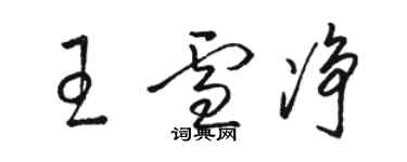 駱恆光王雪淨草書個性簽名怎么寫