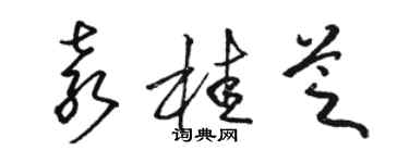 駱恆光袁桂芝草書個性簽名怎么寫