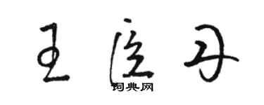 駱恆光王臣丹草書個性簽名怎么寫