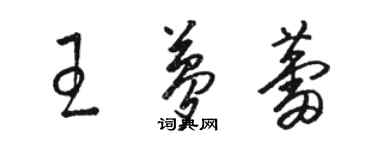 駱恆光王夢蕾草書個性簽名怎么寫