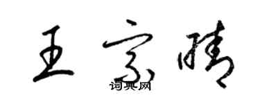 梁錦英王宗晴草書個性簽名怎么寫