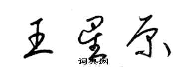 梁錦英王星原草書個性簽名怎么寫