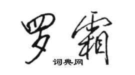 駱恆光羅霜行書個性簽名怎么寫