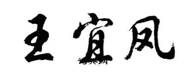 胡問遂王宜鳳行書個性簽名怎么寫