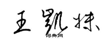 梁錦英王凱妹草書個性簽名怎么寫