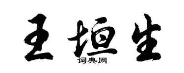 胡問遂王垣生行書個性簽名怎么寫